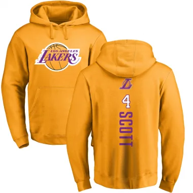 Gold Men's Byron Scott Los Angeles Lakers Branded Backer Pullover Hoodie