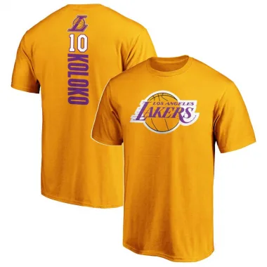 Gold Men's Christian Koloko Los Angeles Lakers Backer T-Shirt