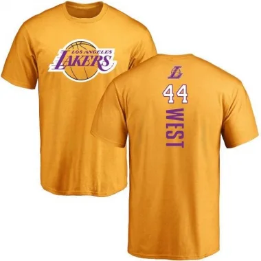 Gold Men's Jerry West Los Angeles Lakers Backer T-Shirt