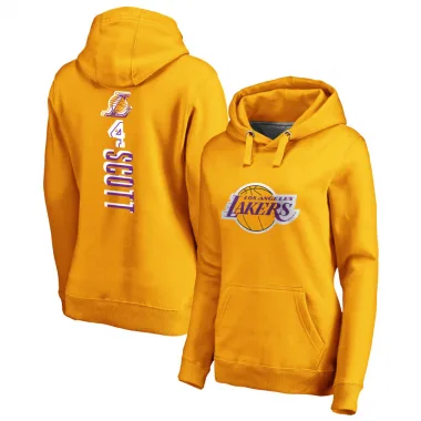 Gold Women's Byron Scott Los Angeles Lakers Branded Backer Pullover Hoodie