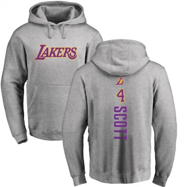 Men's Byron Scott Los Angeles Lakers Branded Ash Backer Pullover Hoodie