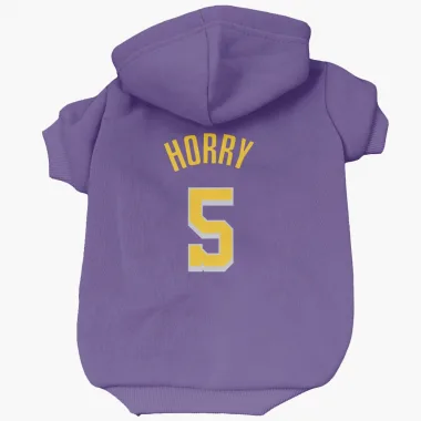 Purple Los Angeles Lakers Robert Horry   Dog & Cat Pet Hoodie