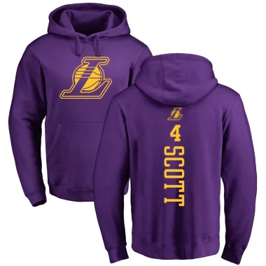 Purple Men's Byron Scott Los Angeles Lakers Branded One Color Backer Pullover Hoodie