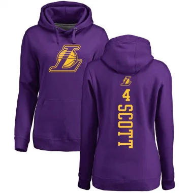 Purple Women's Byron Scott Los Angeles Lakers Branded One Color Backer Pullover Hoodie