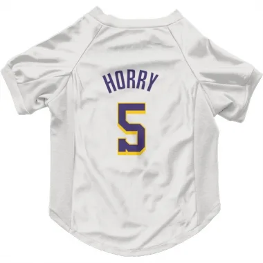 White Purple Los Angeles Lakers Robert Horry   Dog & Cat Pet Jersey