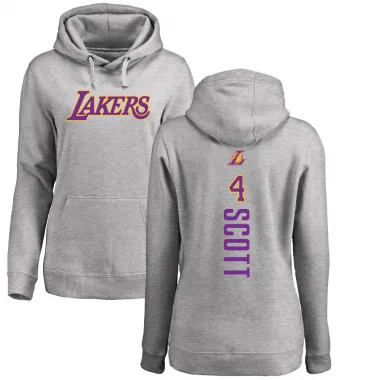 Women's Byron Scott Los Angeles Lakers Branded Ash Backer Pullover Hoodie